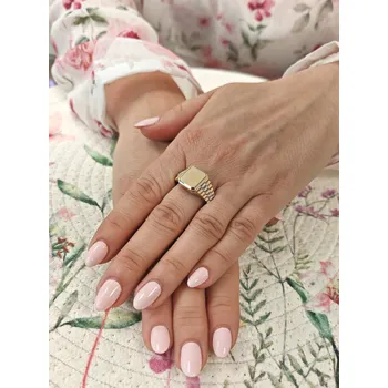 Prsten Pánský zlatý prsten s destičkou , kombinované zlato Velikost prstenu: 69, Váha: 7,45 g, Ryzost: 14kt (585/1000)