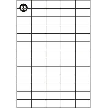 Samolepící etiketa Samolepící etikety 38,1x21,2 mm, A4 - bílé FOPRINT ( balení 100 listů)