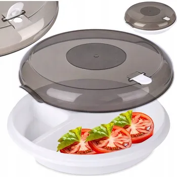 Talíř Nádoba DO MIKROVLNNÉ trouby talíř dělený pro ohřev jídla