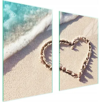 Obraz Skleněná ochranná deska na sporák 65x52 Srdce