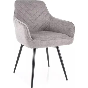 ŽIDLE SERVIO VELVET ČERNÝ RÁM / ŠEDÁ BLUVEL 14