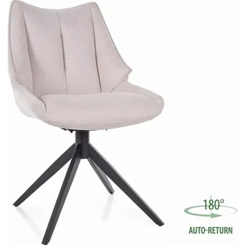 Křeslo KŘESLO CODA BREGO ČERNÝ RÁM / SVĚTLE BÉŽOVÁ 22