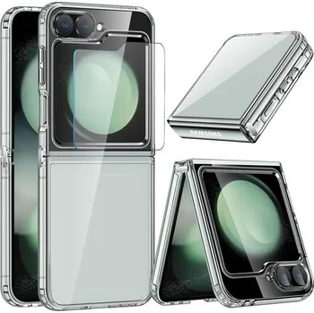 Pouzdro na mobilní telefon Ochranné pouzdro COPIKE pro fotoaparát Samsung Galaxy Z Flip 6 a tvrzené sklo, tenké nárazuvzdorné