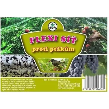 Pletivo BIOM s.r.o., Sítě proti ptákům flexi 4x5m