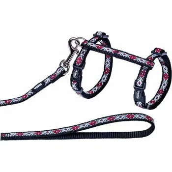 Postroj pro psa Nobby Set pro kočky RHOMBUS černá