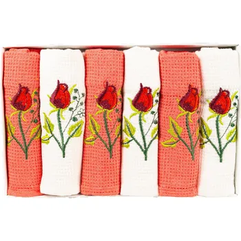 Utěrka Aaryans Romance 40 x 60 cm červená 6 ks