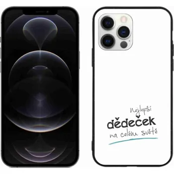 Pouzdro na mobilní telefon Gelový kryt mmCase na iPhone 12 Pro Max - nejlepší dědeček 3 bílé pozadí