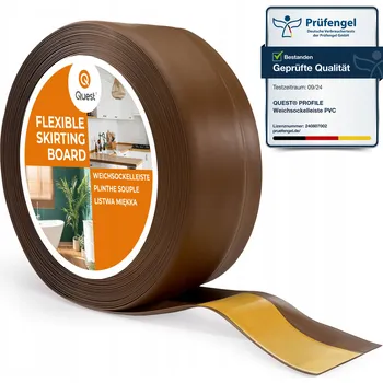 Podlahová lišta Lišta Quest PVC 20 x 50, délka 2000 cm, tmavě hnědá