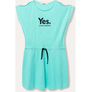 Dívčí šaty Dívčí šaty - Winkiki WJG 31327, světle tyrkysová Barva: Tyrkysová, Velikost: 152