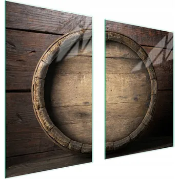 Obraz Skleněná ochranná deska na sporák 65x52 Dřevo