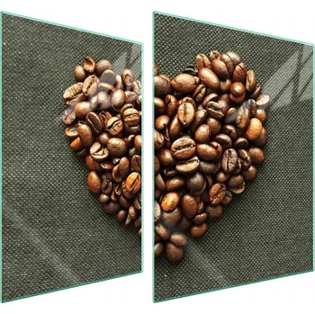 Obraz Skleněná ochranná deska na sporák 70x52 Káva