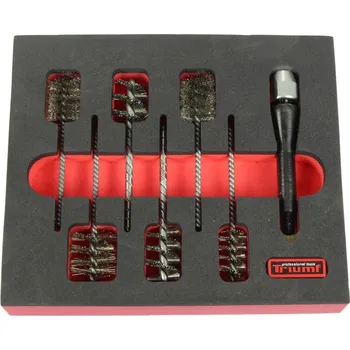 Autodílna Triumf ocelové kartáče na čištění šachty vstřikovače, pr. 15 - 18 - 18,2 - 19 - 19,2 - 24 mm, sada 7 dílů - 100-06042