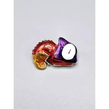 Brož Barevný chameleon - brož červeno fialový