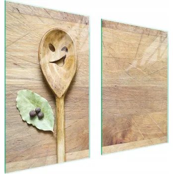 Obraz Skleněná ochranná deska na sporák 65x52 Lžíce