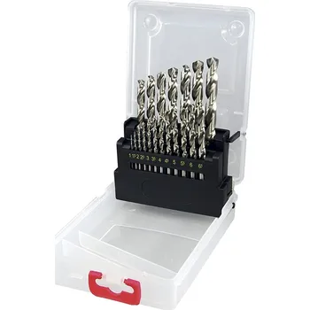 Vrták Triumf vrtáky spirálové broušené HSS, průměr 1,0 - 10,0 mm, sada 19 dílů - 100-02623