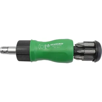 Šroubovák Beargrip šroubovák pro 1/4" bity, délka 105 mm, ráčnový, s bity 1/4" PL - PH - PZ, sada 7 dílů, 707 - 111-40024