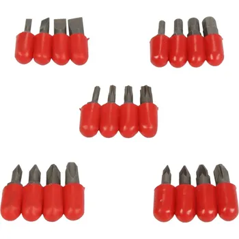 Bit Triumf Sk bity 1/4", PL - PH - PZ - Inbus - Torx, sada 20 dílů, maximální zatížení 25 Nm - 100-00489