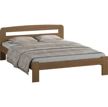 Postel Postel STETSON 160x200 cm s roštem, masiv borovice/moření dub + PROVĚŘENO zákazníky + vyzvednutí ZDARMA