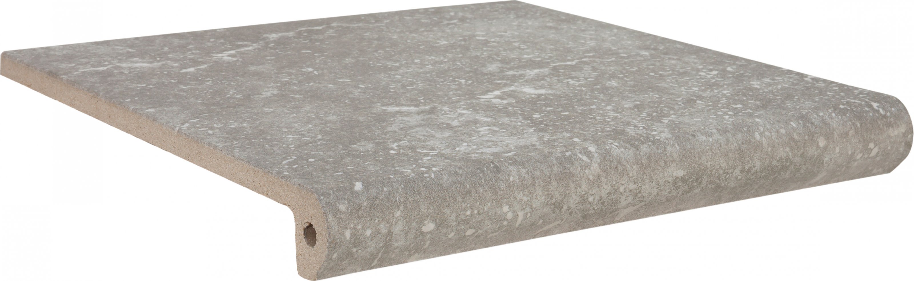 Stone Gris 33,3x33,3x1,2 TV 5, C 3, R 11 schodovka průběžná s nosem tažená mraz.