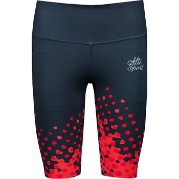 Dámské kalhoty Dámské legíny nad kolena premium ALTISPORT VOJ/ALW109LEG02 ČERVENO-ČERNÁ S