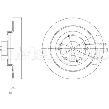 Brzdový kotouč Brzdový kotouč METELLI 23-1391C
