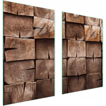 Obraz Skleněná ochranná deska na sporák 65x52 Dřevo