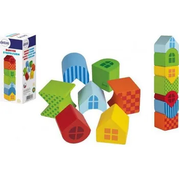 Hračka pro nejmenší Detoa Pyramida barevná skládačka dřevo 12 m+