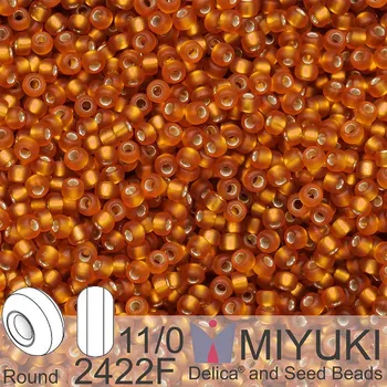 Korálek Korálky Miyuki Round 11/0. Barva 2422F Matte S/L Topaz . Balení 5g.