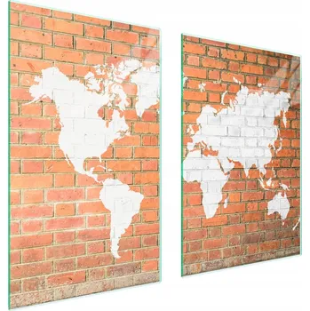 Obraz Skleněná ochranná deska na sporák 65x52 Cihla