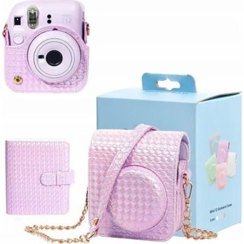 Fotoalbum LoveInstant Sada pouzder 2v1 pro Fuji Instax Mini 12 + album na 64 fotografií / fialová
