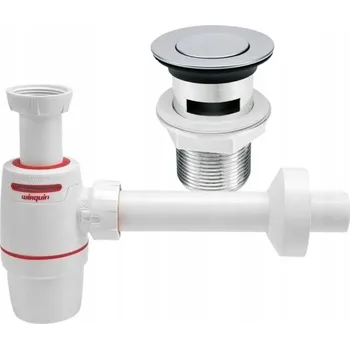 Sifon UMYVADLOVÝ SIFON WIRQUIN NEO AIR + ZÁTKA KLIK KLAK S PŘEPADEM ABS