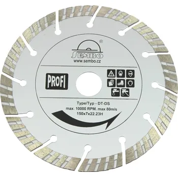 Řezný kotouč Sembo Tools kotouč řezný diamantový, dělený turbo segment 115 mm - 001-2080900