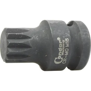 Condor hlavice zástrčná 1/2", XZN M16, délka 40 mm, tvrzená - 100-06299