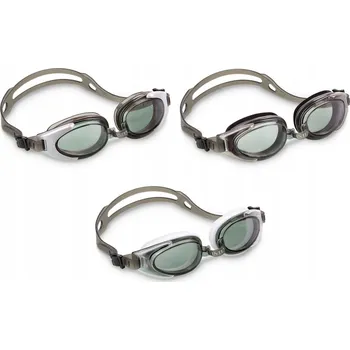 Plavecké brýle SPORTOVNÍ PLAVECKÉ BRÝLE DO BAZÉNU ŠEDÉ PRO DOSPĚLÉ INTEX