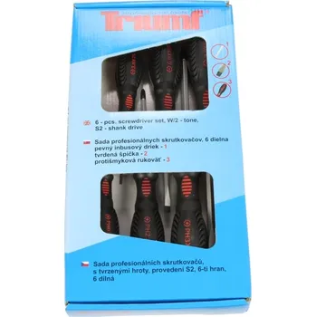 Šroubovák Triumf Sk šroubováky ploché PL3 - PL8, křížové PH0 - PH2 - PH3, S2, sada 6 dílů - 100-00522