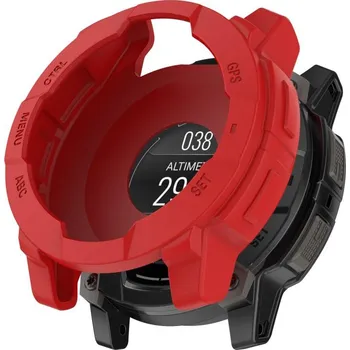 Příslušenství k chytrým hodinkám VSECHNONAMOBIL 112547 TPU HALF COVER Kryt pro Garmin Instinct 3 AMOLED 50mm červený