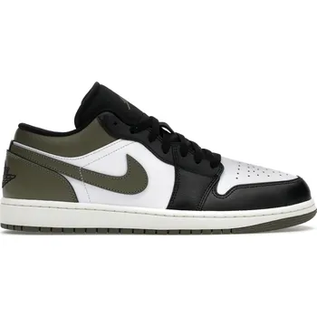 Pánská móda Jordan 1 Low Black Toe Medium Olive Velikost: 42 553558-092