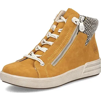 Dámské kozačky Dámská kotníková obuv RIEKER X0750-68 žlutá W5 43