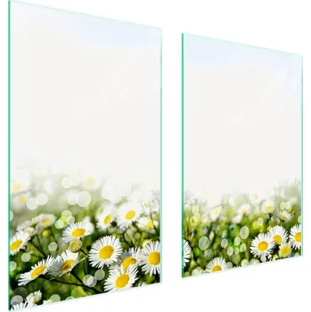 Obraz Skleněná ochranná deska na sporák 65x52 Květiny