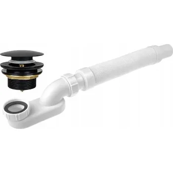 Sifon VANOVÝ SIFON DEANTE KXY 991W BÍLÝ NASTAVITELNÝ + ZÁTKA CLICK CLACK ČERNÁ