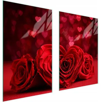 Obraz Skleněná ochranná deska na sporák 65x52 Růže