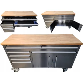 VOZÍK - NEREZOVÁ OCEL - SEJFTI ALFA-5 INOX do KUCHYNĚ, GARÁŽE, DÍLNY