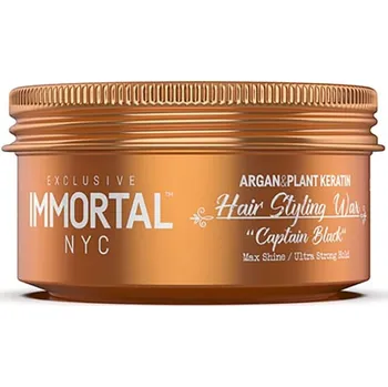 Stylingový přípravek Vosk na vlasy IMMORTAL NYC Captain Black Hair wax Argan & keratin komplex 150 ml