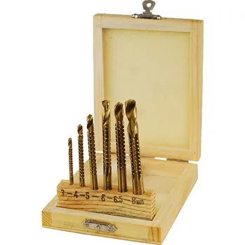 Vrták Triumf vrtáky frézovací HSS-TiN, průměr 3,0 - 8,0 mm, sada 6 dílů - 100-04503