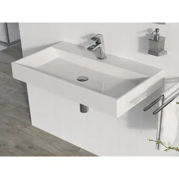 Umyvadlo Nástěnné umyvadlo obdélníkové Ravak Natural 800 45 cm bílé