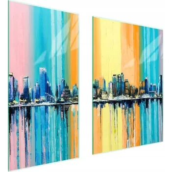 Obraz Skleněná ochranná deska na sporák 75x52 Město