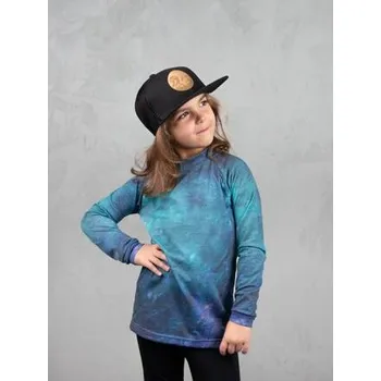 Dětské termoprádlo Dětské funkční tričko Drexiss Merino Active All dlouhý rukáv Mistic Ocean velikost 128-134