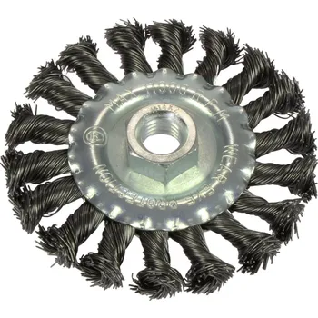 Brusný kartáč Triumf kotouč drátěný plochý, copový, průměr 125 mm, závit M14 - 100-01139