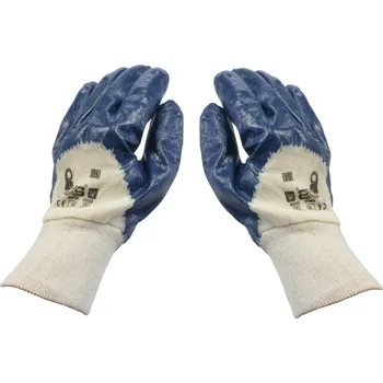 Pracovní rukavice Canis Safety rukavice pracovní bavlněné máčené v modrém nitrilu, vel. 9" - 031-00135