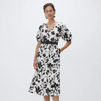 Dámské šaty Reserved - Midi šaty s&nbsp;páskem - vícebarevná - 135GN-MLC - 135GN-MLC-S